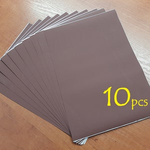 10stk Streichpapier (selbstklebend). Format DIN A5. 21cm x 15cm