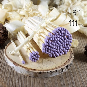 Ash rose long color wedding 3" matches cozy room decor. Lavender candle matches. Matches good for crafts making. 111 pcs.