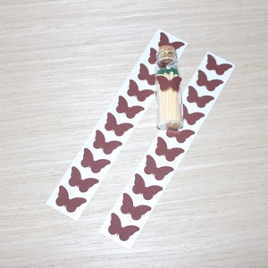 Fiammiferi accenditore candela barattolo artigianato carta marrone. Farfalla autoadesiva colore marrone. 1" (2,5 cm) accenditore per artigianato portafiammiferi