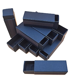 Juego de cajas de cerillas de colores para bodas y pequeños regalos: 10 cajas negras sin cerillas de madera (10 unidades)