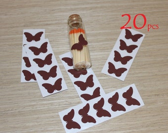 Match striker candle jar crafts brown paper. Self-adhesive brown color butterfly. 1" striker for handicrafts match holder