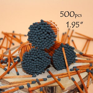 500 lucifers kaneelstokjes zwarte punt design party bruiloft kaarspot lucifers. Halloweendecor. Lengte 4,9 cm (1,95").