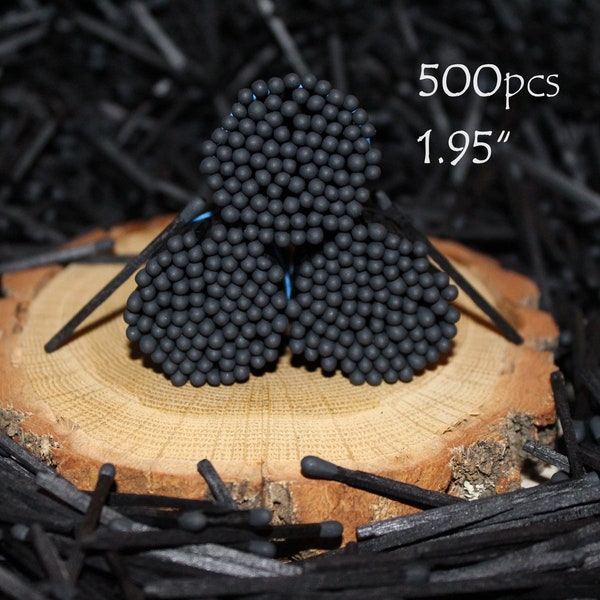 500 black tips design party favors crafts wedding Halloween decor black matches. Matches are good for crafts making apothecary's jars. 1.95"