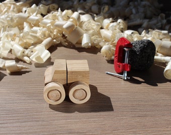 Natural wooden handmade small car.Mini toy best birthday gifts.