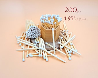 Candle Jar Matches – 200pcs White Tip Wooden Sticks 4,9cm (1.95") for Wedding & Home Decor