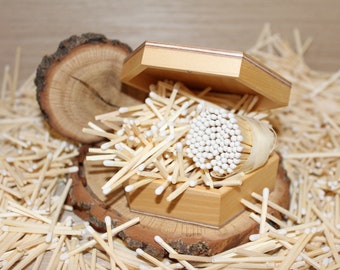 Fiammiferi in legno con punta bianca, 500 pezzi - bastoncini da 4,9 cm (1,95") per candele, matrimoni e decorazioni per la casa
