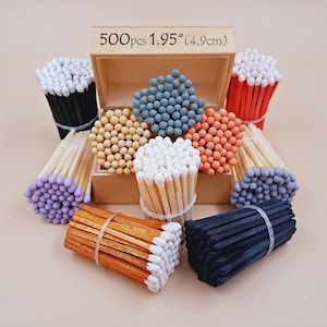 Colored Tip Matches- 500pcs (10 Colors x 50pcs, 4.9cm. 1,95&quot;) for Candles, Weddings & Home Decor