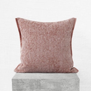 Elegant Pink Tweed Cushion Abstract Throw Pillow Case Modern Cushion Cover 50x50cm
