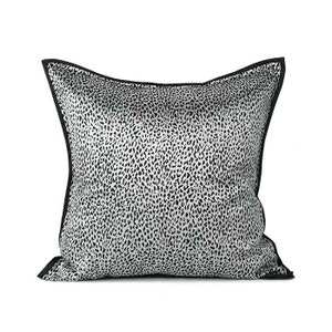 Luxury Black And White Leopard Cushion Animal Pattern Modern Cushion 50x50cm