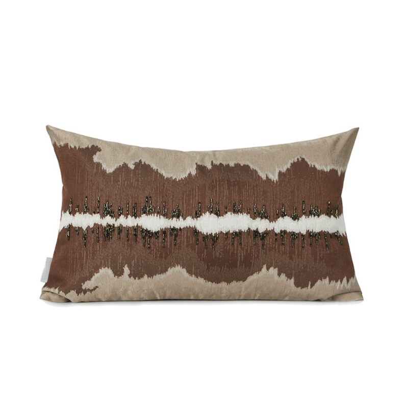 Clio Jacquard Brown Cushion