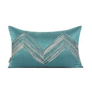 Teal Satin Cushion