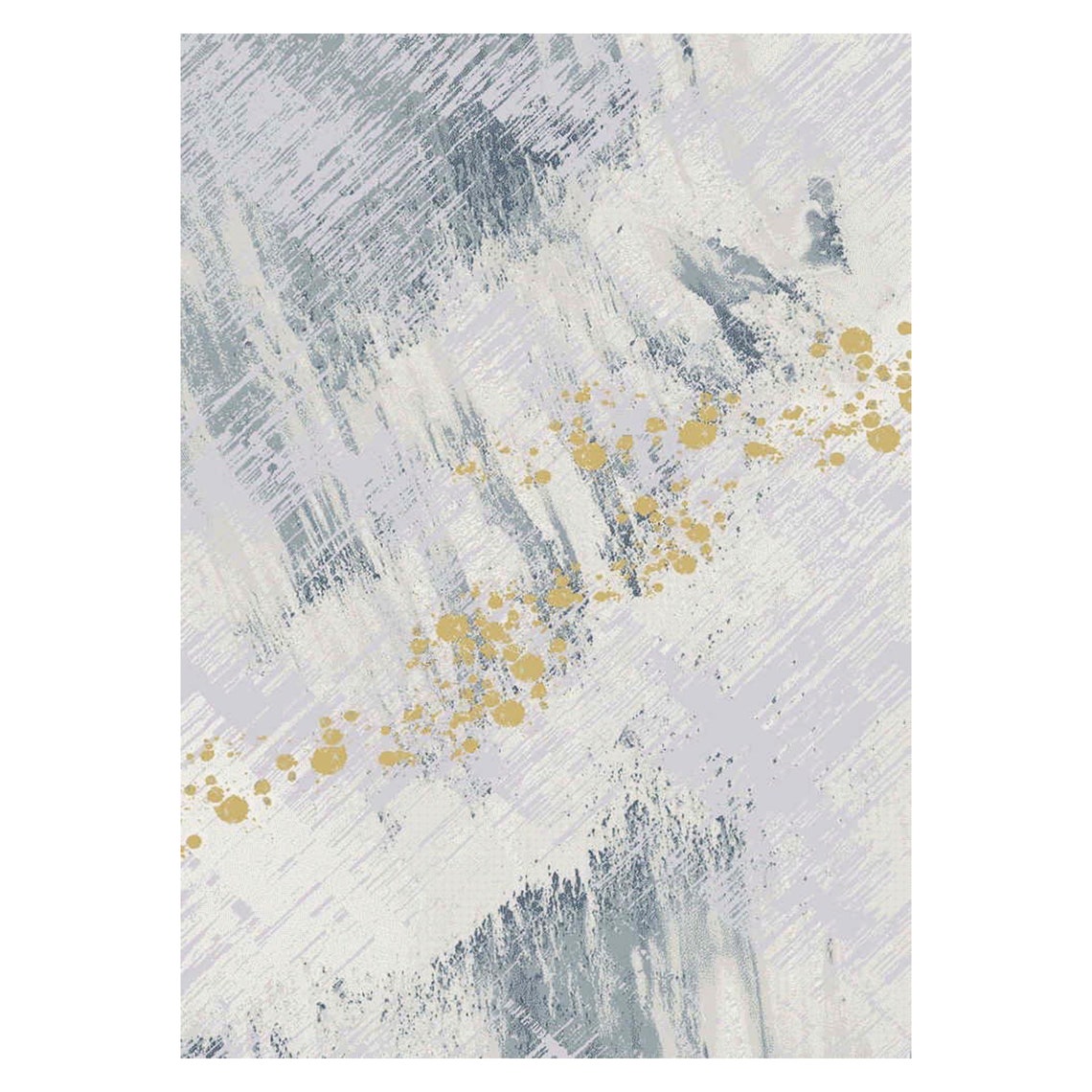 Blue Abstract Rug for Living Room Large Carpet Beige Modern Area Rug ...