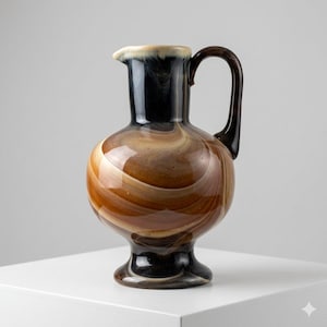 Vintage art glass vase or pitcher