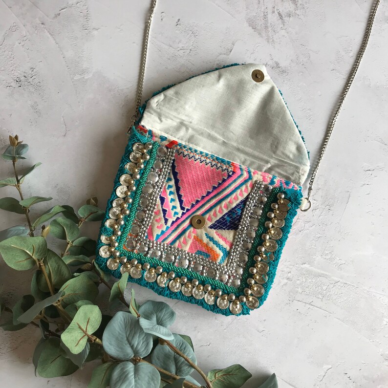 Embroidered Crossbody Bag. Handcrafted Banjara Bohemian Bag. Etsy
