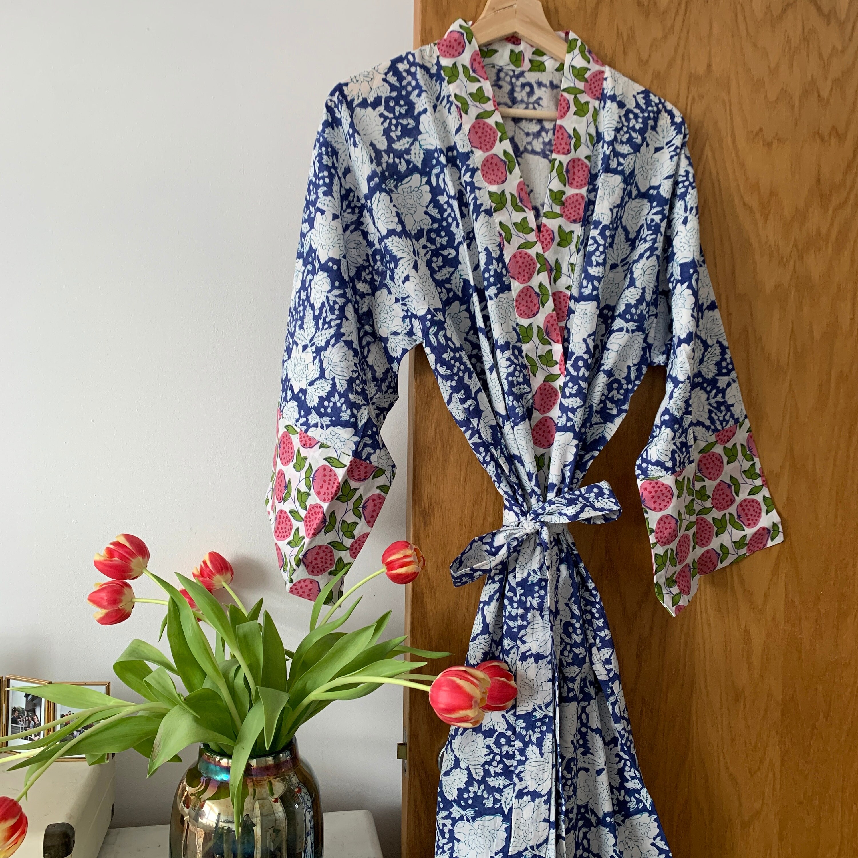 Block Print Cotton Kimono Bridesmaid Gift Indian Dressing | Etsy