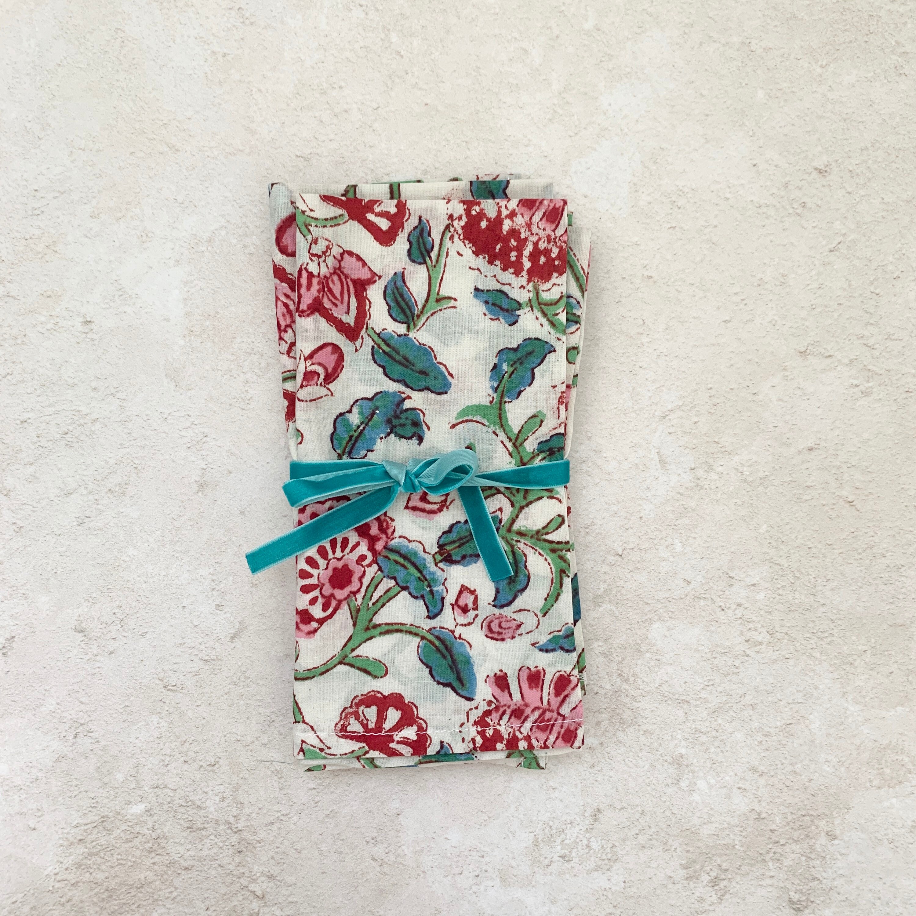 Block Print Napkin Cotton Napkins Boho Table Setting Etsy