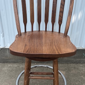Amish Handcrafted Bar Stool Swivel Seat and Back-FREE SHIPPING