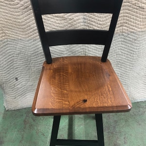 Amish Handcrafted Bar Stool Swivel Seat and Back-FREE SHIPPING