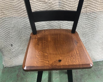 Amish Handcrafted Bar Stool Swivel Seat and Back-FREE SHIPPING