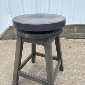 Amish Handcrafted Bar Stool Scoop Top Swivel Seat-FREE SHIPPING
