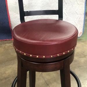 Amish Handcrafted Bar Stool with Cushion Swivel Seat and Back-FREE SHIPPING