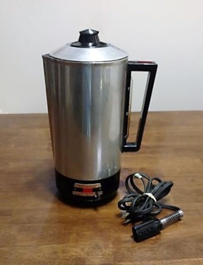 Mid Century Atomic Bradleyrogers Electric 12 Cup Percolator Etsy