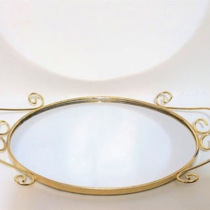 Vintage Studio Silversmith Mirror Vanity Tray Gold Toned/Dresser Tray/Perfume Tray/BathroomTray/Vintage Decor