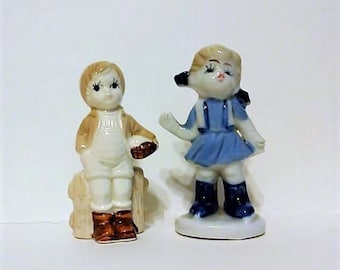 Vintage Shafford Figurine: Girl & Boy, 1950s Home Decor - Etsy