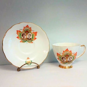 Vintage Queen Elizabeth II and Prince Philip Visit to Canada June 1959 Limited Edition Colclough Bone China Tea Cup Made in England