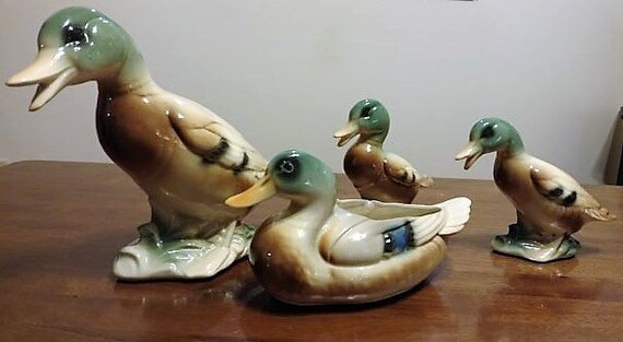 Vtg. Royal Copley Mother Mallard Duck Ducks pillowcase | Etsy