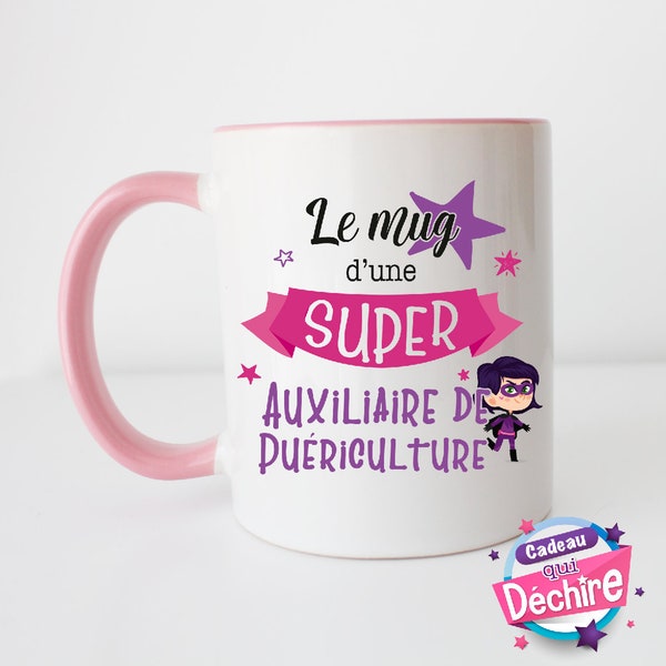 Mug céramique - idée de cadeau auxiliaire de puériculture - cadeau crèche