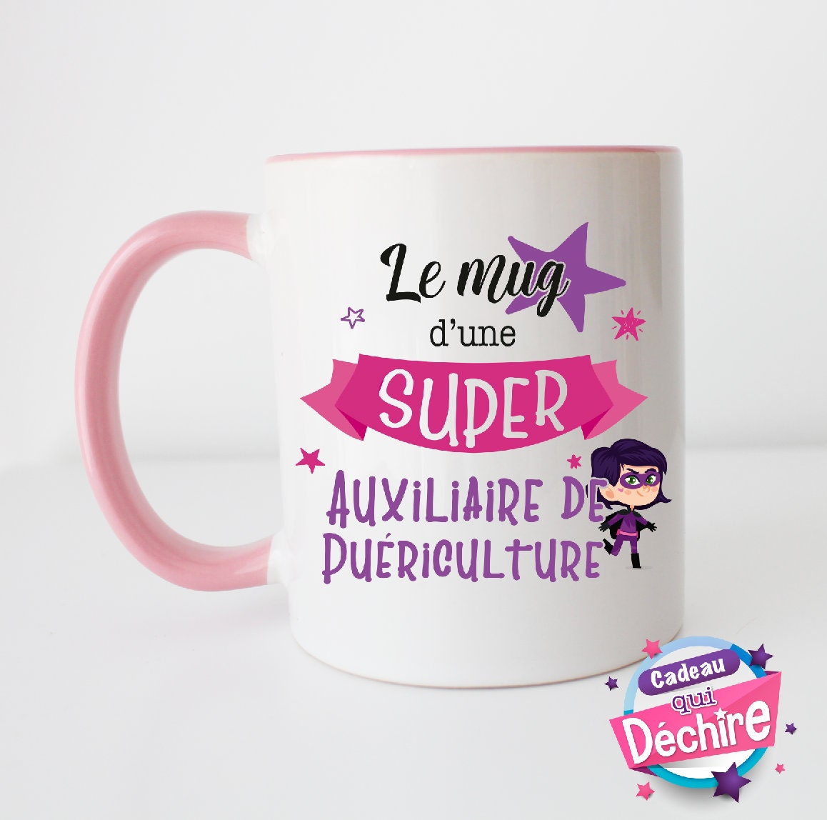 Mug Céramique - Idée de Cadeau Auxiliaire Puériculture Crèche