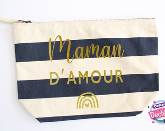 Pochette " Maman d'amour " personnalisable - cadeau fête des mères - idée cadeau fête des mères, cadeau maman