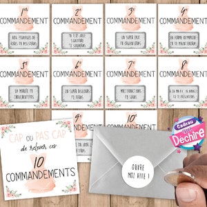 10 commandements à gratter "Veux-tu être ma témoin ?" - demande témoin de mariage - prépare ta plus belle robe