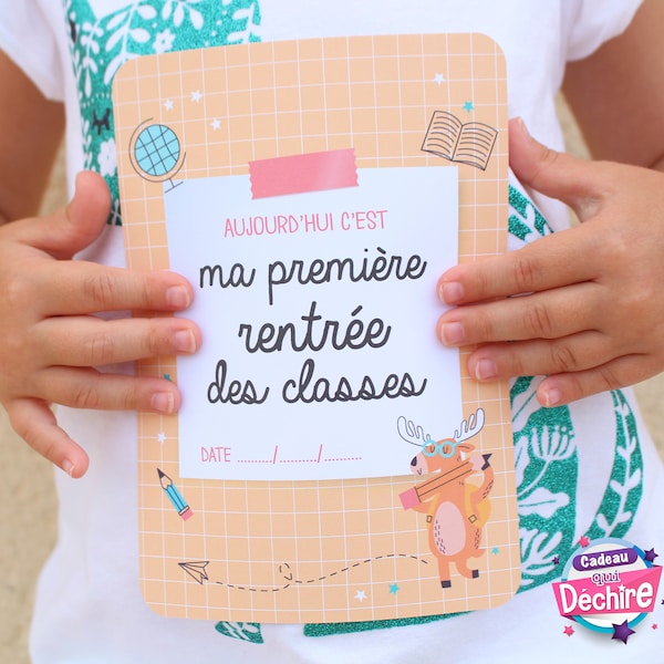 Carte souvenir photo " Ma première rentrée des classes "