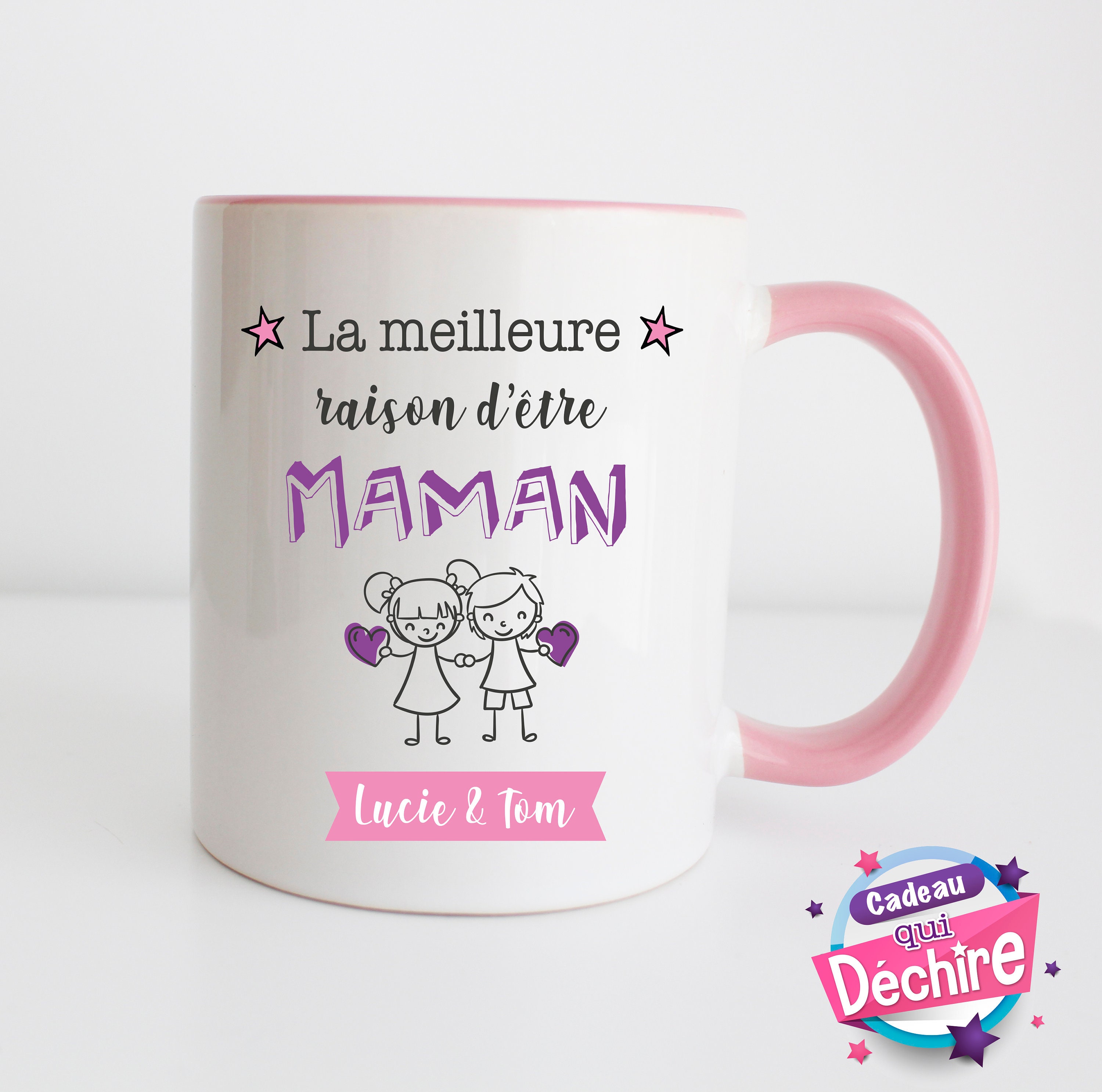 Mug Maman, Idée de Cadeau, Cadeau Anniversaire, Fête Des Mères. Poignée à Droite ou Gauche L'image
