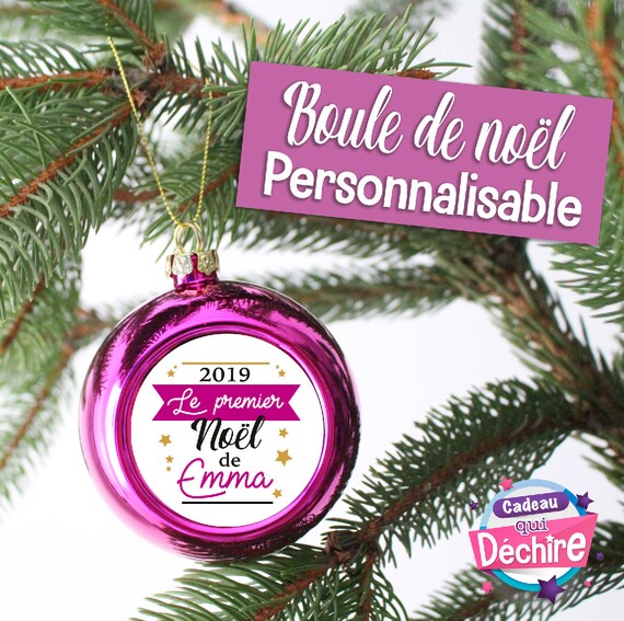Boule De Noël Personnalisable à Accrocher Au Sapin Boule Mon Premier Noël Décoration De Sapin De Noël Envoi Colissimo