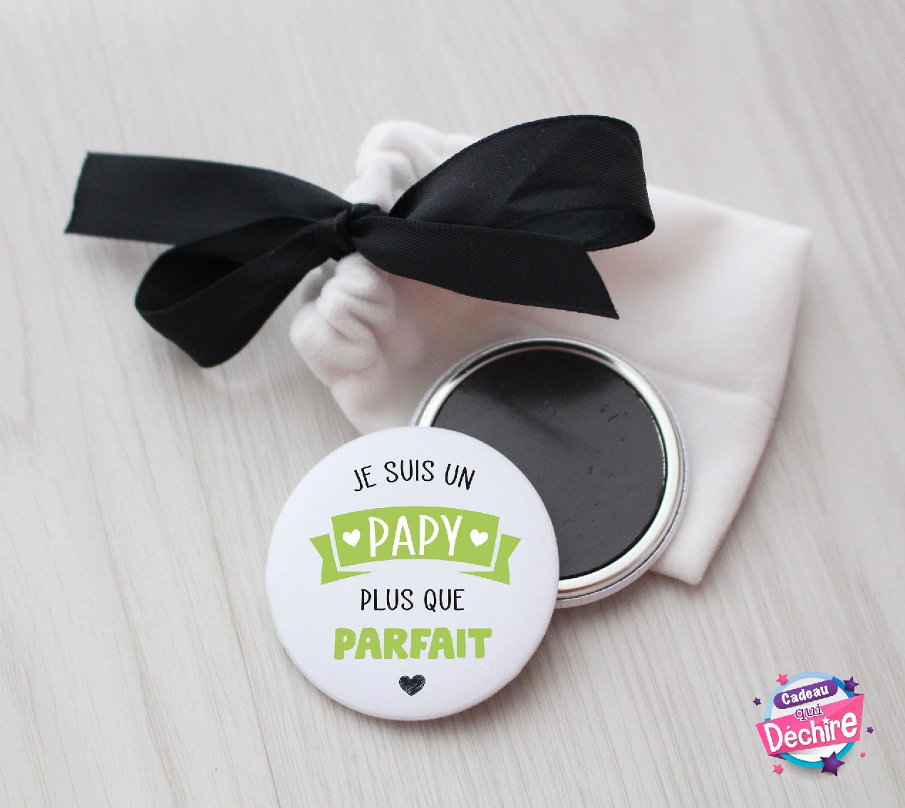 Magnet Papy - 50 mm Cadeau Papy, Anniversaire Cadeau Fête Des Grand-Père