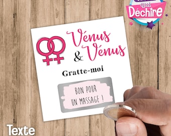 Ticket carte à gratter personnalisable - message personnalisé - idée de cadeau saint valentin, demande pacs, déclaration d'amour, etc...