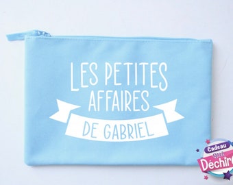 Trousse multi-usages prénom personnalisable - trousse de toilette bébé - idée cadeau de naissance