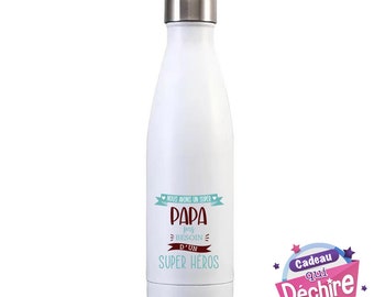 Insulated bottle 500 ml "Super Papa" - dad gift idea - Father's Day gift