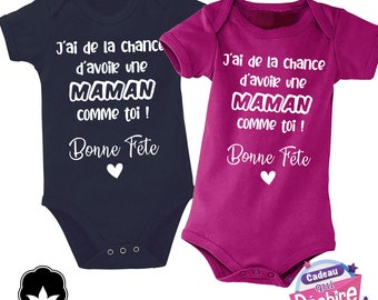 Body baby "Happy Mother's Day" - baby girl or boy bodysuit - Mother's Day gift idea