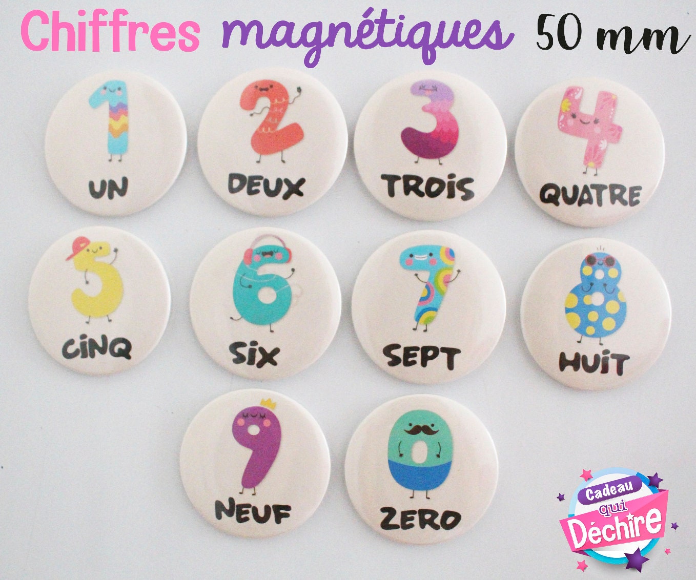 Chiffres Magnétiques - 50 mm 10 Magnet en Chiffres Jeux Éducatifs Pour Enfants Apprentissage Des Mag