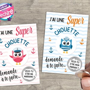 Ticket carte à gratter - demande marraine et parrain - Lot des 2 cartes ou carte seule