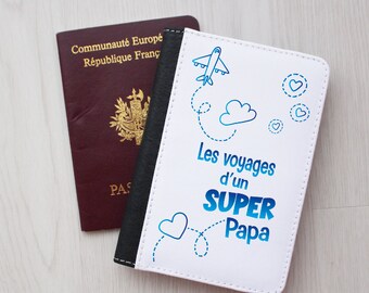 Protège passeport papa - Cadeau papa - idée de cadeau fête des pères