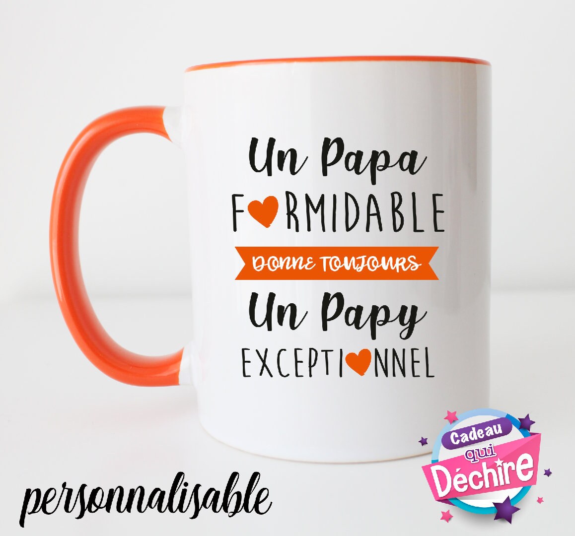 Mug Personnalisable, Idée de Cadeau, Cadeau Anniversaire, Noël, Maquette Personnalisée. Poignée à Dr