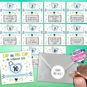 10 commandements PAPY à gratter, annonce bébé, idée cadeau papy, idée cadeau futur papy, annonce papy