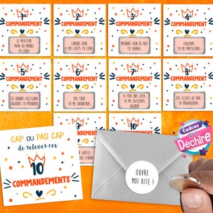10 commandements PAPA à gratter - annonce bébé - idée cadeau fête des pères, idée cadeau futur papa - idée cadeau papa