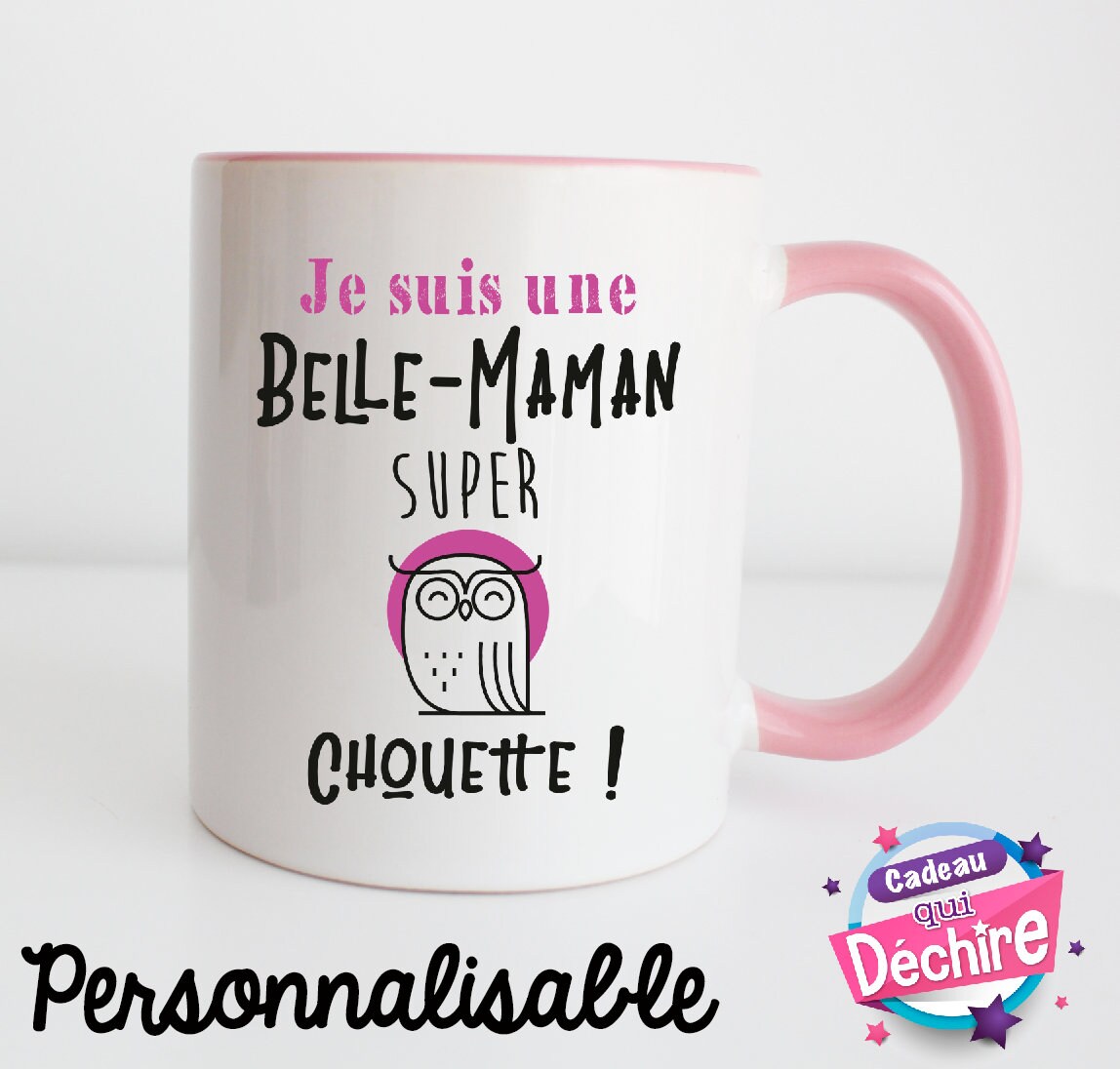 Mug Céramique Personnalisable - Idée de Cadeau Mug Personnalisée Choix Du Sens La Poignée Droite ou 