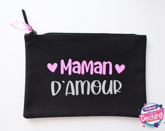 Trousse multi-usages " Maman d'amour " - idée cadeau fête des mères, cadeau maman